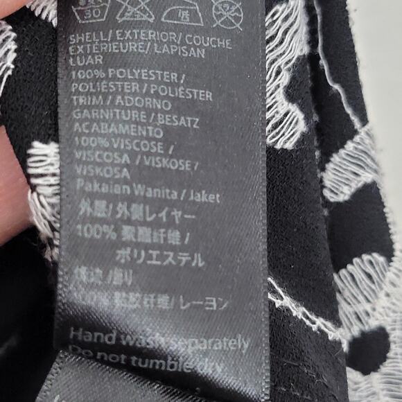 Topshop Kimono Open‎ Front Cardigan Embroidered Fringe Long Sleeve Witchy Sz 8 - Picture 14 of 15